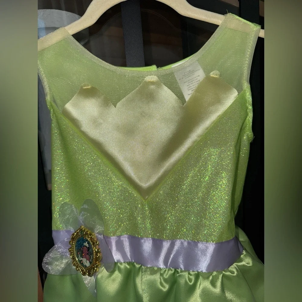 Disney Tiana Princess dress costume glitter toddler girl glitter & the frog